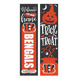 Evergreen Enterprises - Cincinnati Bengals 47" Double Sided Halloween Leaner Fan Sign - Multicolor