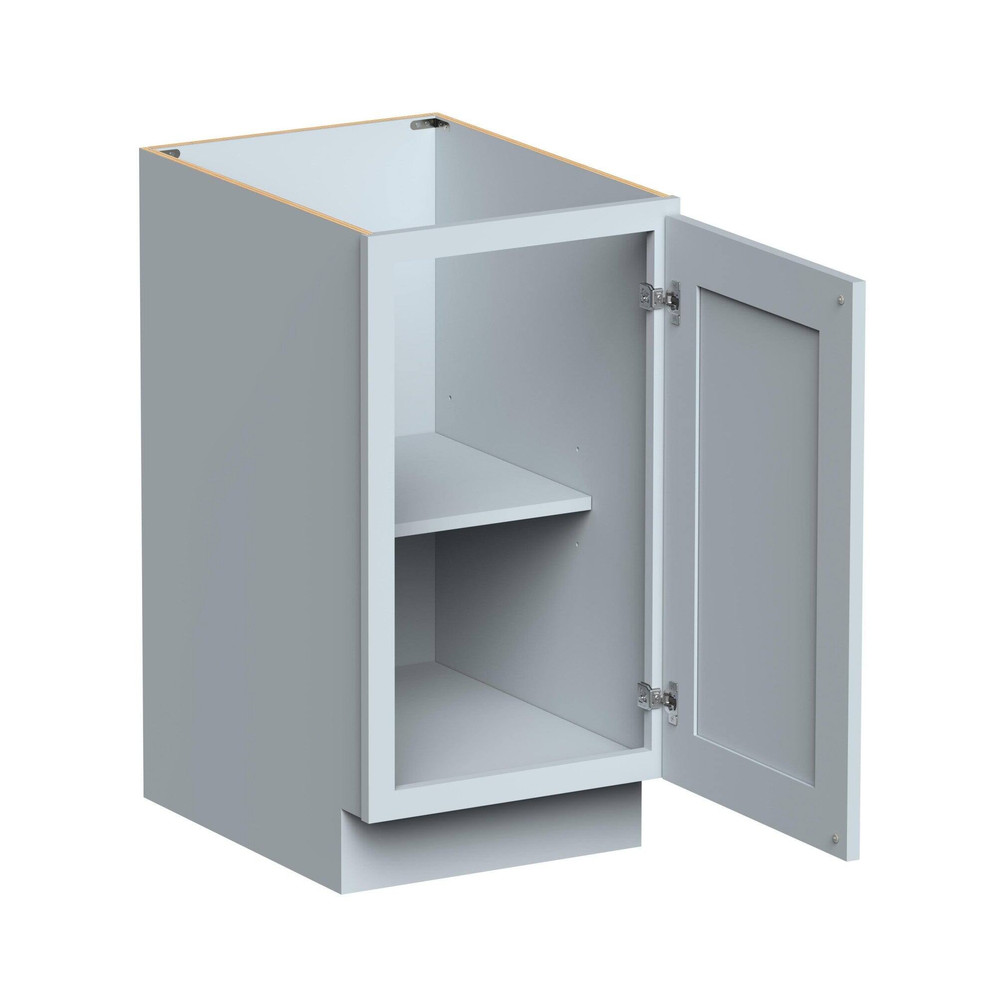 Alt View 2. Boyel Living - 18in.W DOVE GREY FULL HEIGHT DOOR BASE CABINET Fully assembled Cabinet With One HDF Door - Gray.