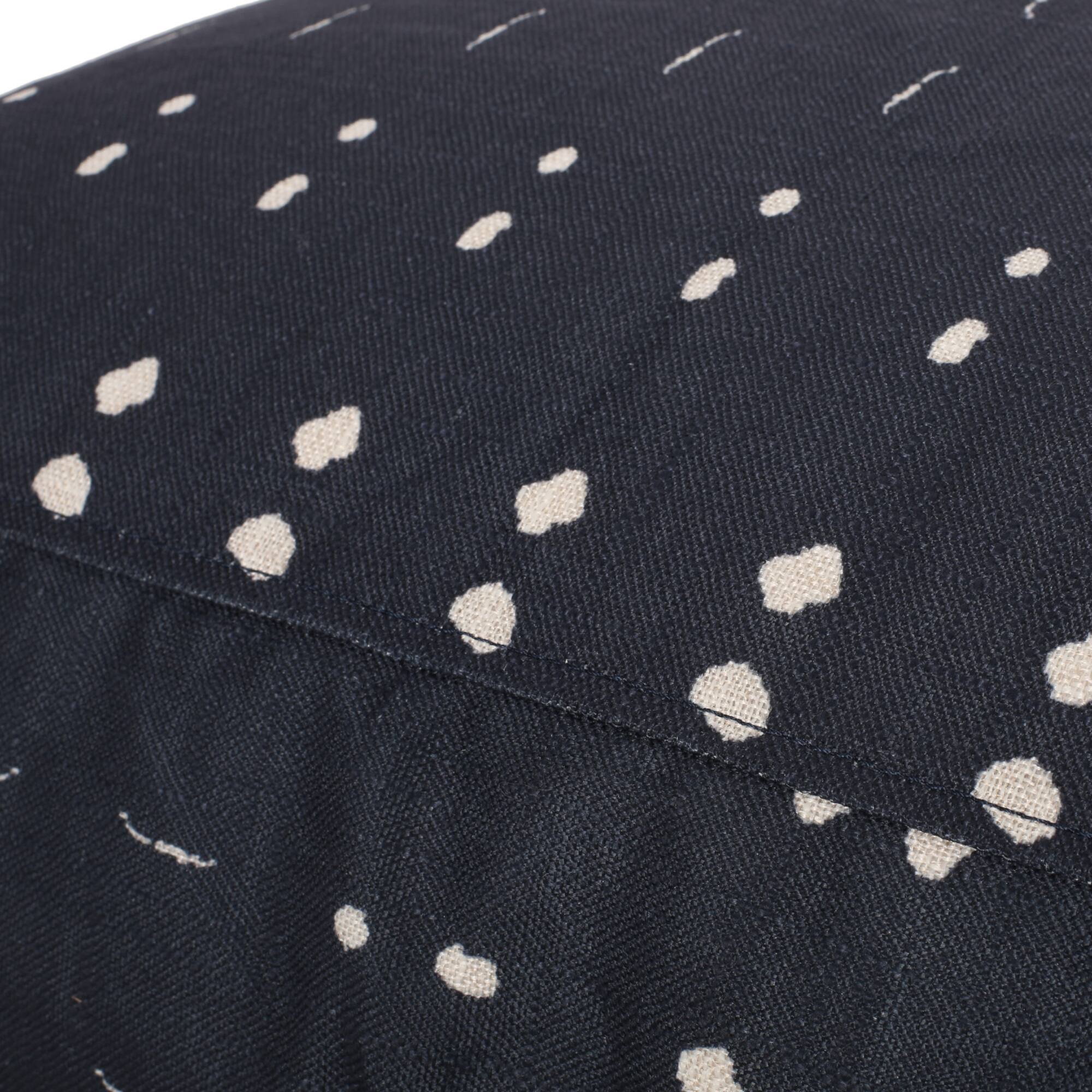 Alt View 2. GOODSILO - Versatile Square Pouf Ottoman with Stylish Geometric Design for Living Room or Bedroom Decor - Dark Blue.