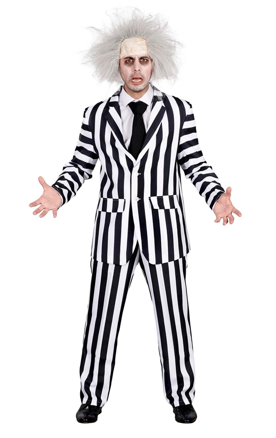 Orion Costumes - Black & White Striped Suit Adult Costume | Small - Black/White