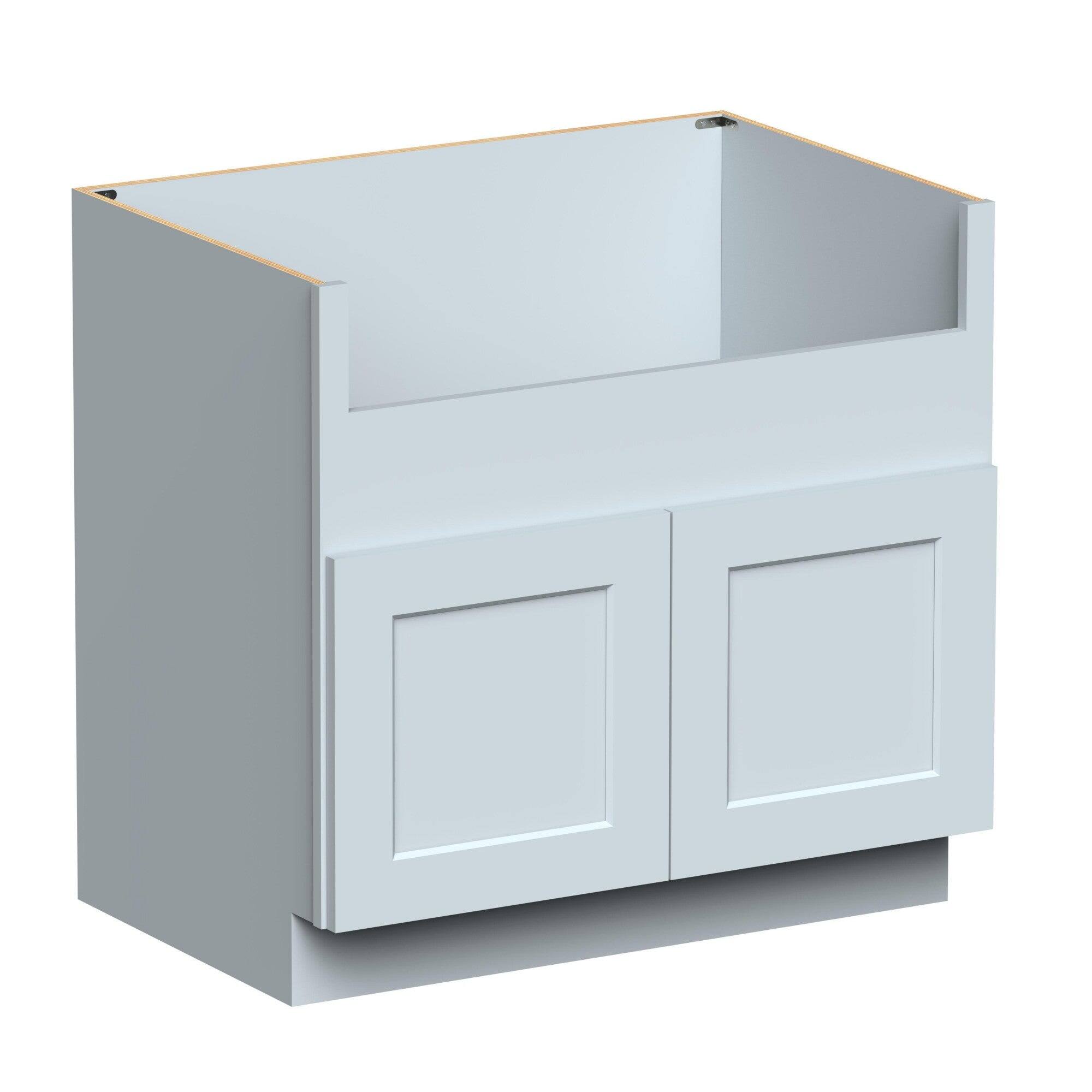 Alt View 1. Boyel Living - 36in.W x24in.D x34.5in.H DOVE GREY FARMHOUSE SINK CABINET Fully assembled Cabinet With Two HDF Doors - Gray.