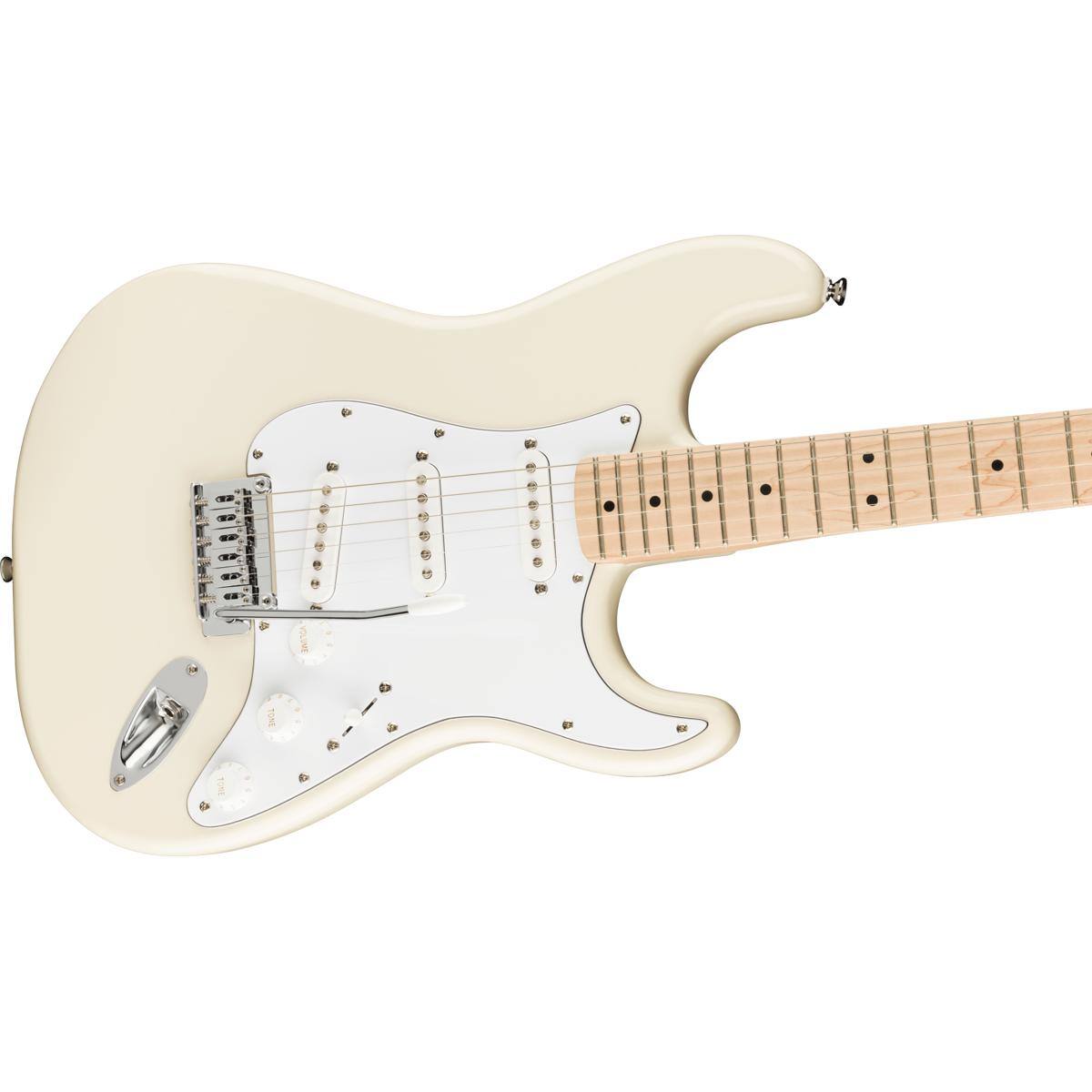Alt View 3. Squier - Squier Affinity Series Stratocaster Electric Guitar, Maple Fingerboard, Olympic White.