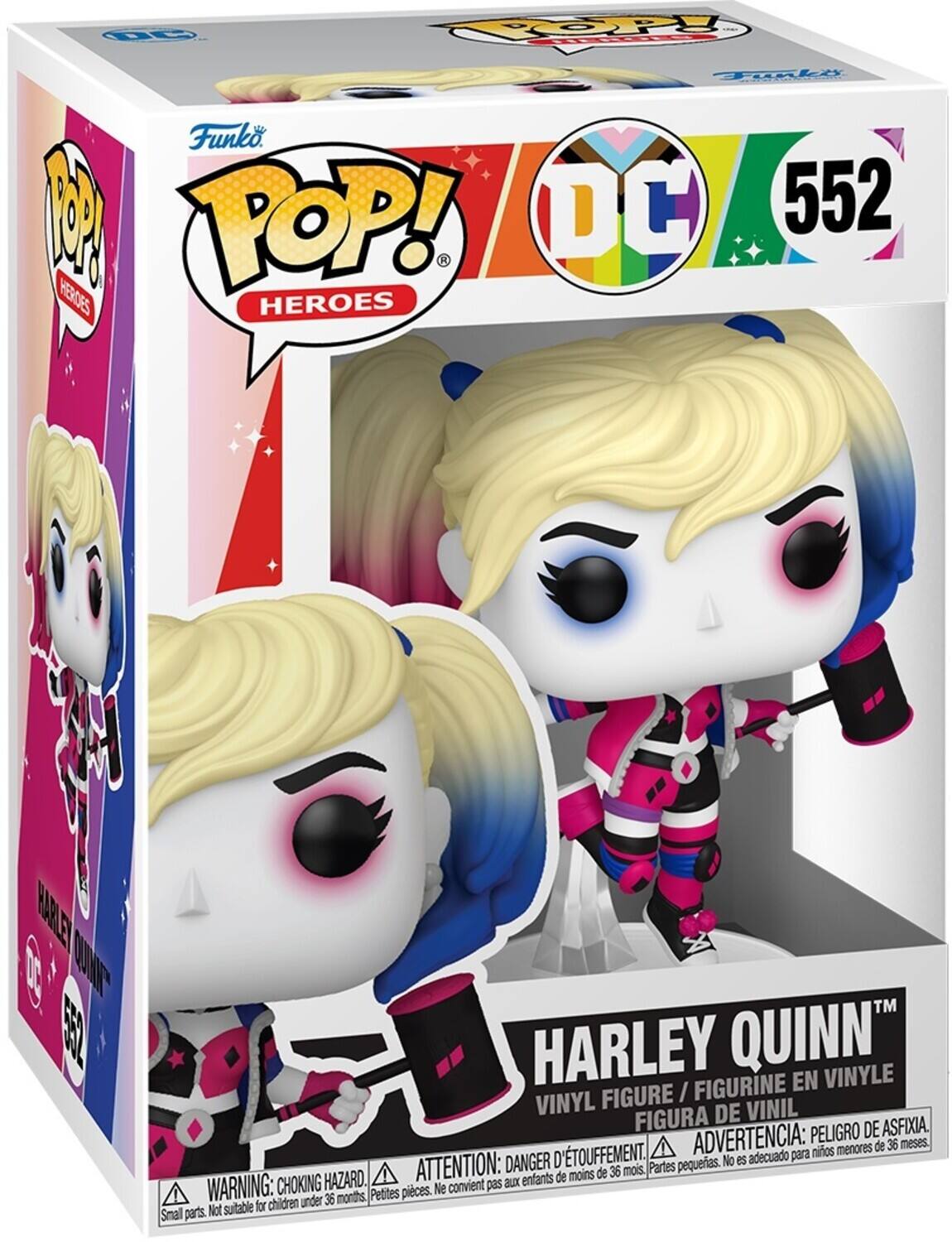 Funko + A POP! DC 552 HEROES

Harley Quinn

Vinyl Figure / Figurine en Vinyle

Figura de Vinil

Peligro de Asfixia. Danger d'étouffement. Advertencia: para niños menores de 36 meses. Danger d'étouffement. Advertencia: para niños menores de 36 meses. Partes pequeñas. No es adecuado para niños menores de 36 meses. Petites pièces. Ne convient pas pour les enfants de moins de 36 mois. Small parts. Not suitable for children under 36 months. Choking hazard.