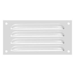 Unique Bargains - 4"x8" Aluminum Vent Cover, Screen Air Grille Ventilation Cover HVAC Louvered Grill Built-in Mesh for Home - Silver