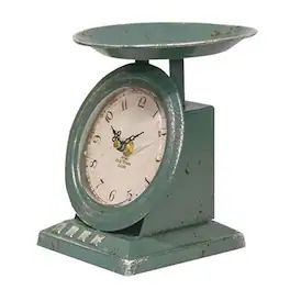 BreeBe - *Vintage Blue Old Town Scale Clock - Multi