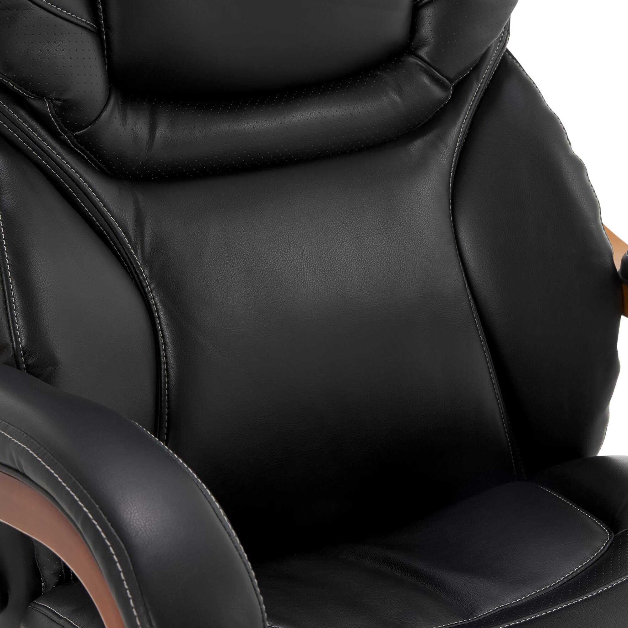Alt View 13. Serta - Conway Big and Tall Bonded Leather Bentwood Executive Chair - Black.