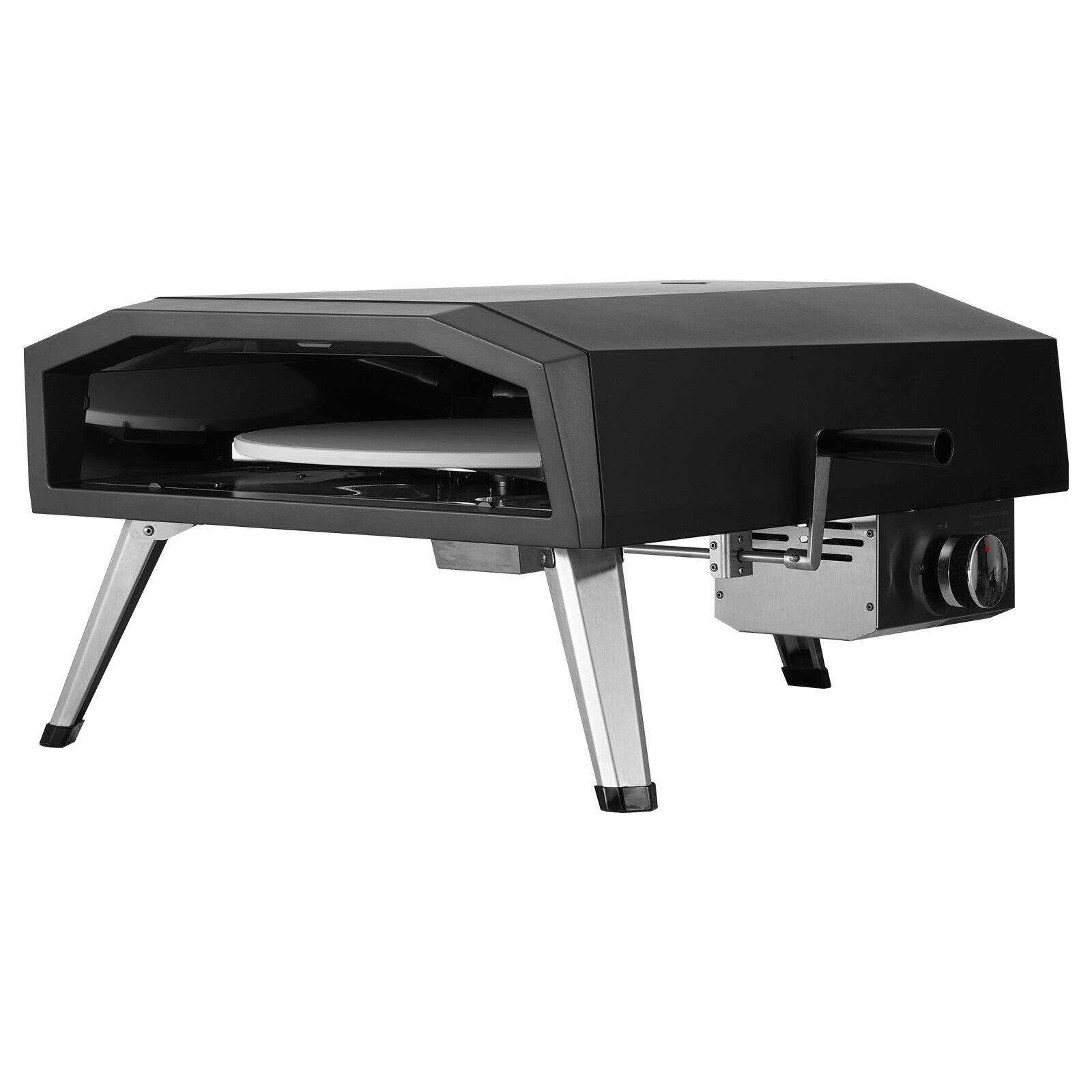 Alt View 10. Glintex - 13in Pizza Oven Gas Maker, Portable Outdoor Foldable Grill for Camping and Backyard BBQ - Black.