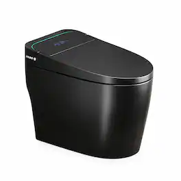 RYHNUYNE - Unique One Piece Smart Bidet Toilet, Auto Open Close Seat Warm Water Dryer For Modern Bathroom In Deep - Black
