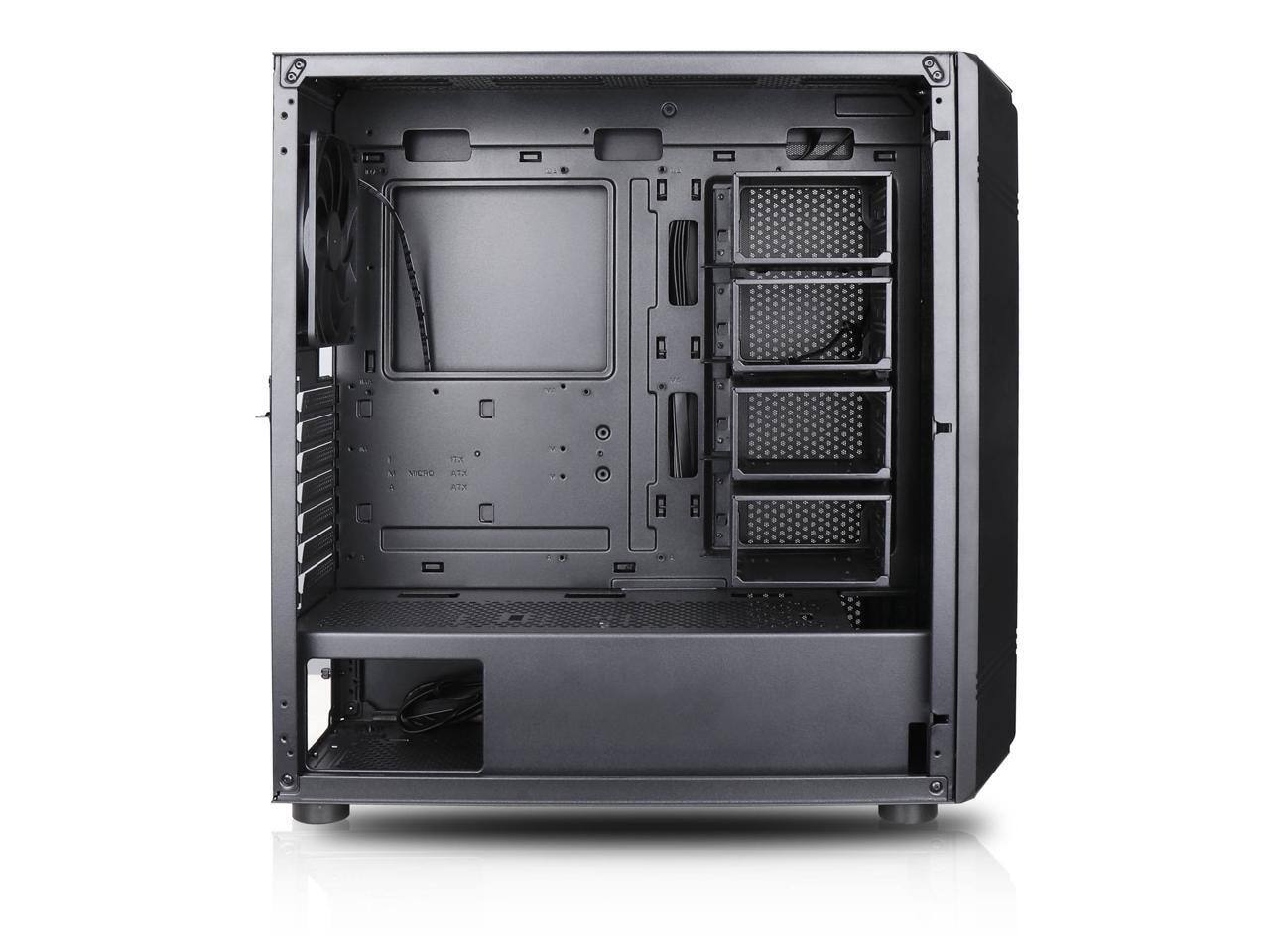 Alt View 3. Rosewill - Rosewill Helium NAS Case, Mesh Panel, 4x 140mm Fan, Black - Black.