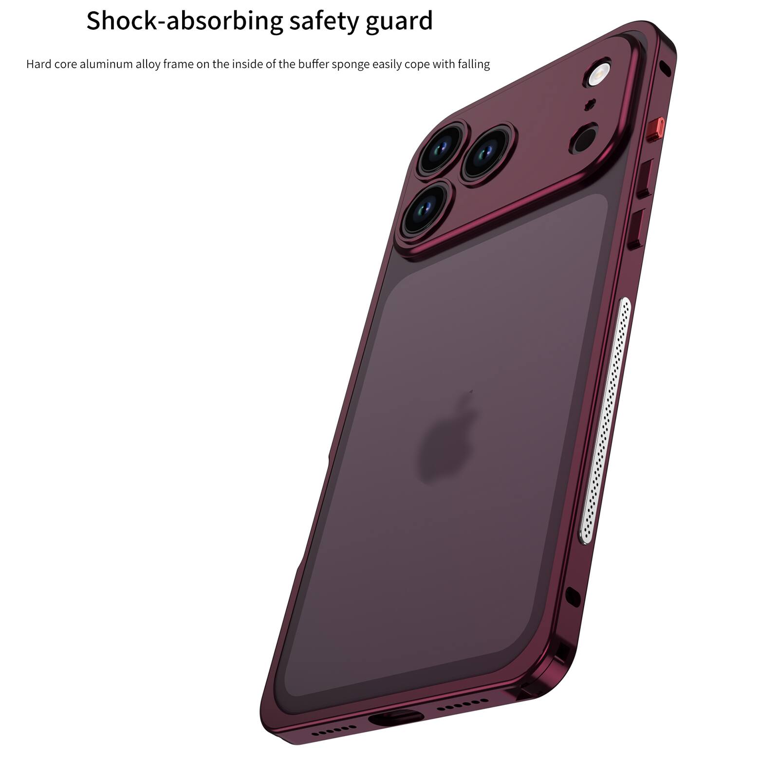 Shock-absorbing safety guard

Hard core aluminum alloy frame on the inside of the buffer sponge easily cope with falling