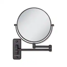 Zadro - Wall Mounted Makeup Mirror with 8X/1X Magnifications & Extendable Arm - Oil-Rubbed Bronze