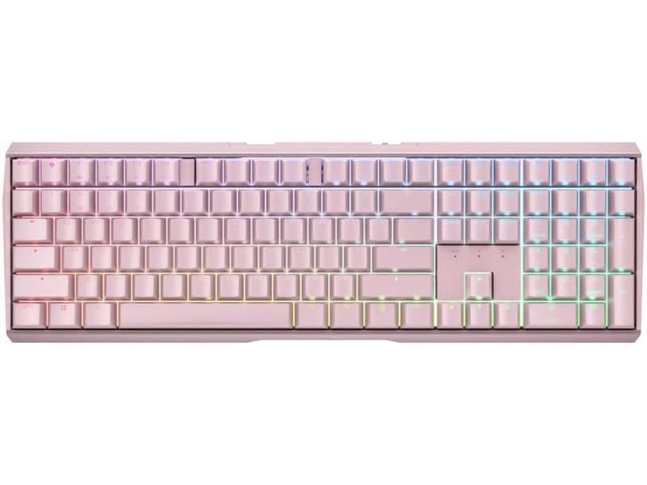 Alt View 5. CHERRY - CHERRY XTRFY MX 3.0S Gaming Keyboard - Wired/Wireless Connectivity - Bluetooth/RF - Full-size - 5.2 - 33 ft - 2.40 GHz - Pink.