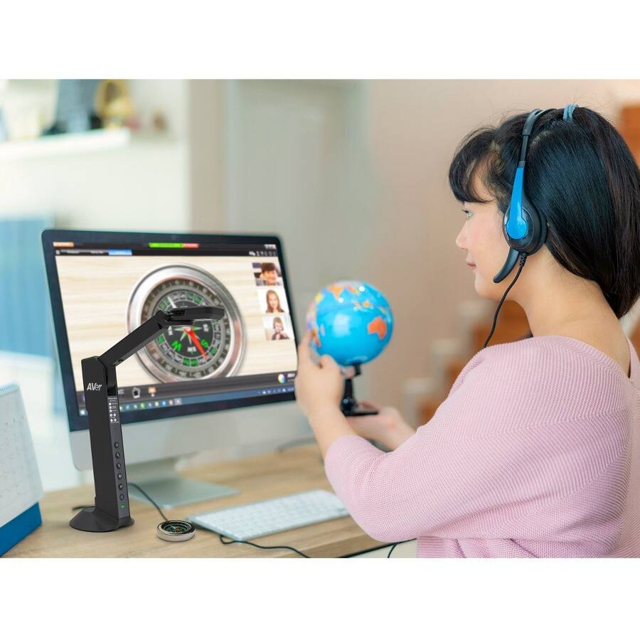 Alt View 1. AVerMedia - AVer USB/HDMI Document Camera - 0.33" CMOS - 20x Digital Zoom - 60 fps - Black.