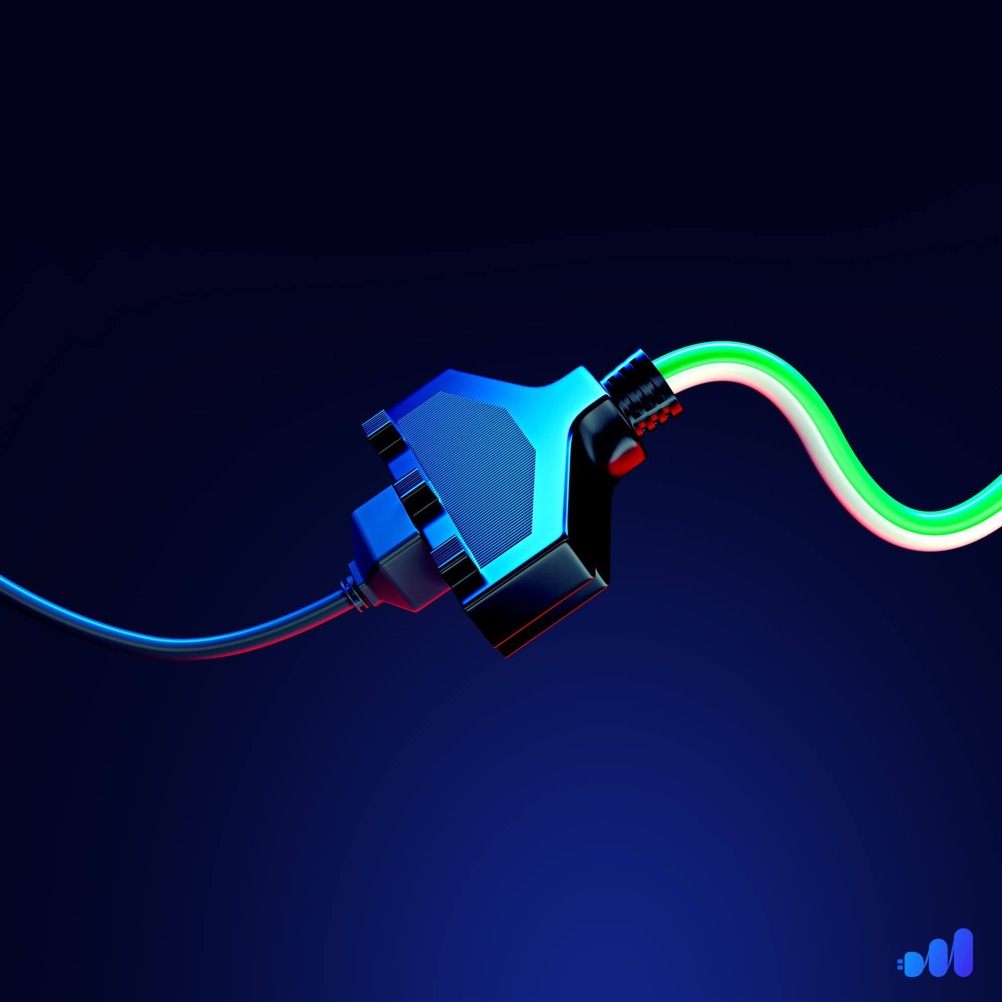 Alt View 7. Maximm - Extension Cord 10 ft, SJTW Extension Cord with Multiple Outlets, 16 Gauge ETL Listed - Black, White and Green.