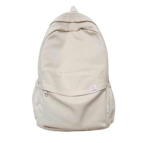 Front. Cozy Serene - Backpack Aesthetic Backpacks To School Supplies For Teen Mochila - Beige.