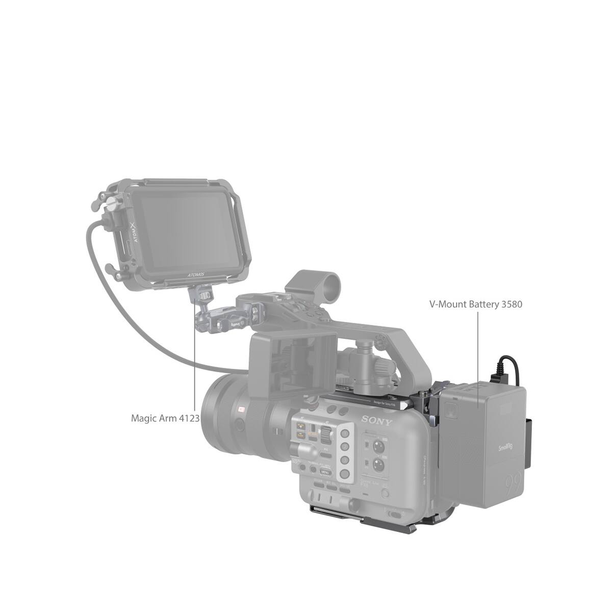 Xwore ATRAN 10 V-Mount Battery 3580 Magic Arm 4123 SONY Snolilg