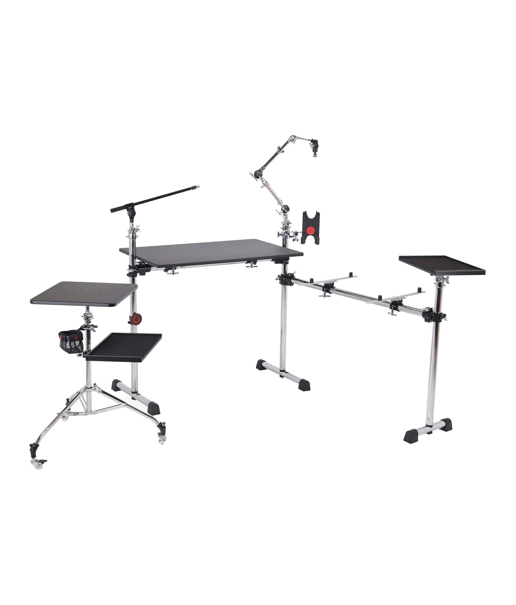 Alt View 1. Gibraltar Hardware - Rack Workstation with Mounted Table and Hardware, Portable and Durable, Parts and Accessories for Instruments.
