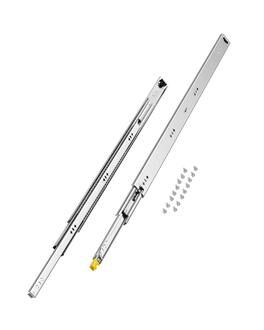 VEVOR - Set of 2 Drawer Rails, Full Extension, Available in Various Sizes from 16 to 60 inches, 250 lbs Weight Limit - Silver