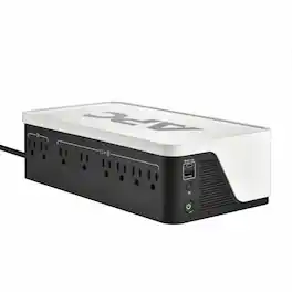 APC - Back-UPS, 1050VA/600W, Floor/Wall Mount, 120V, 8x NEMA 5-15R outlets, USB Type A + C Ports - Floor/Wall Mountable - Black