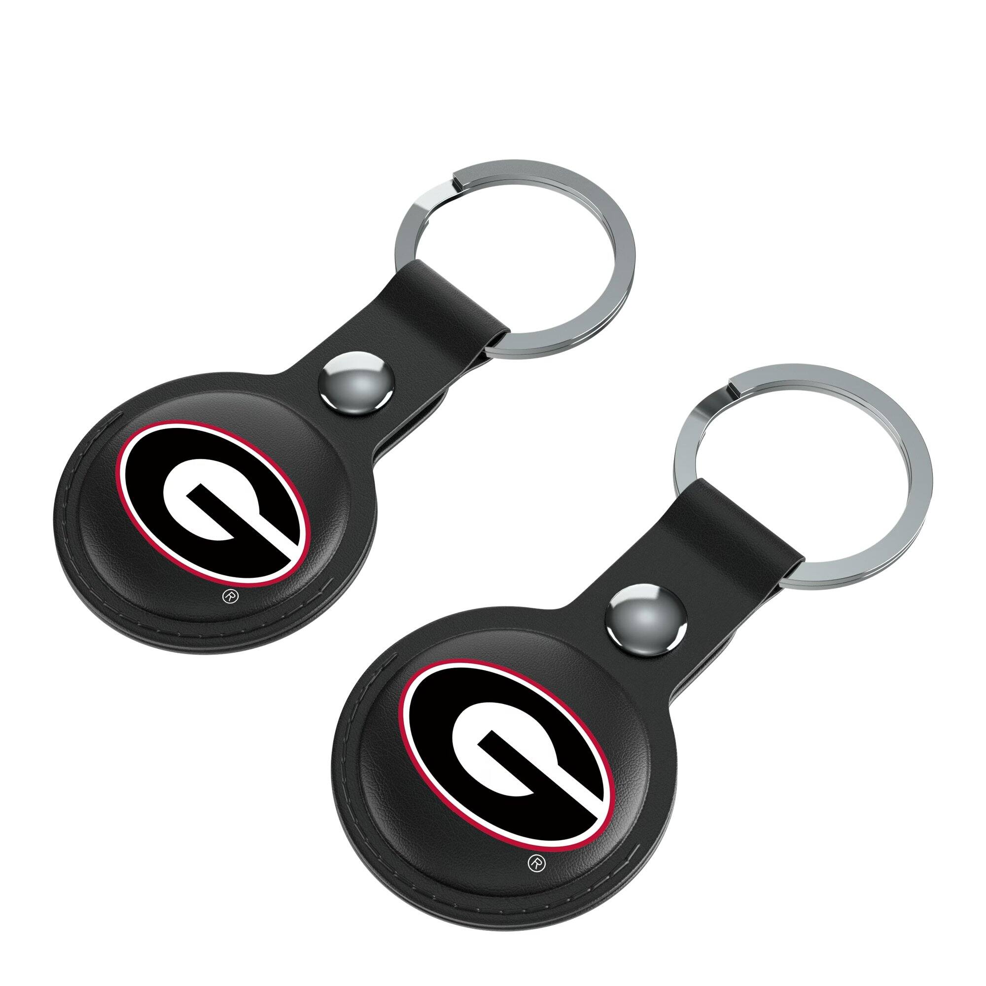 Alt View 1. Keyscaper - Black Georgia Bulldogs Two-Pack AirTag Holders - No Size - Black.