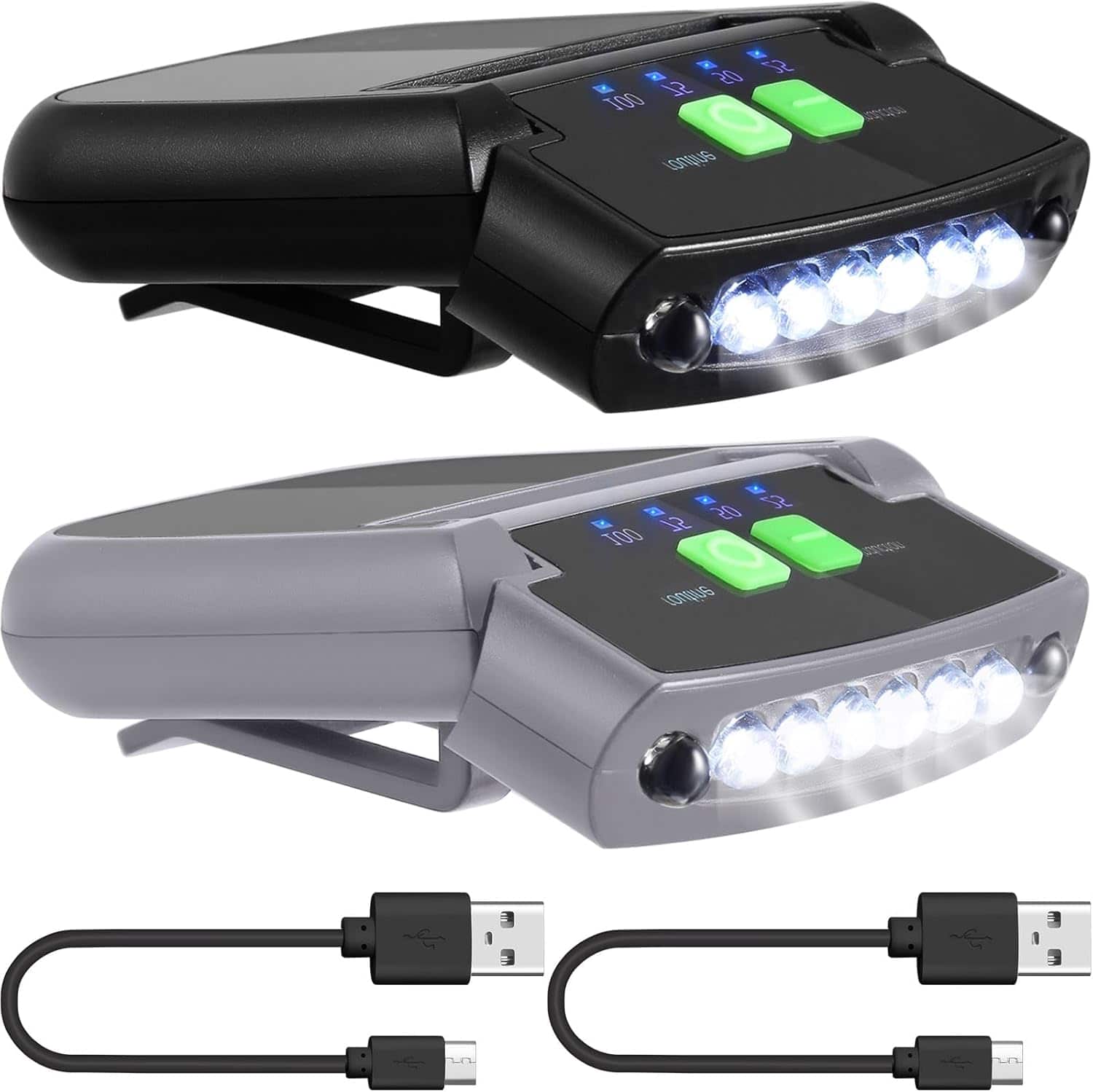 Schertz - USB Rechargeable Cap Flashlight, Waterproof, Ultra Bright for Camping (Black)