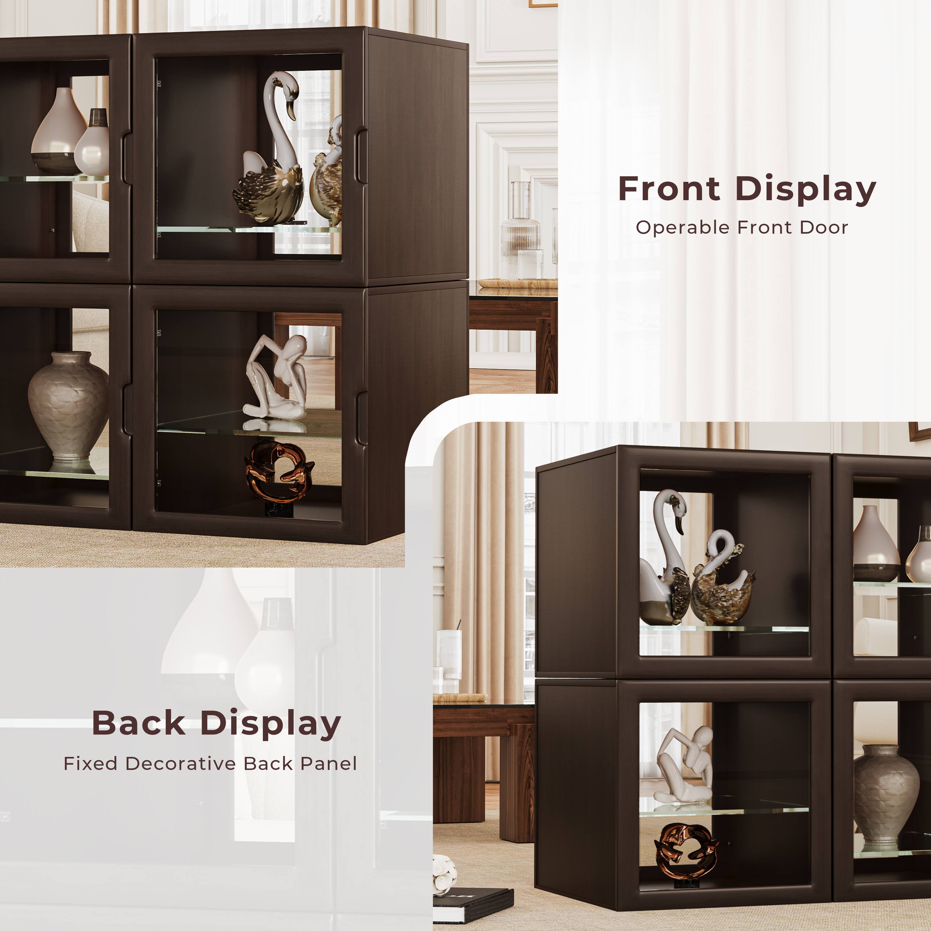 Front Display  
Operable Front Door  

Back Display  
Fixed Decorative Back Panel