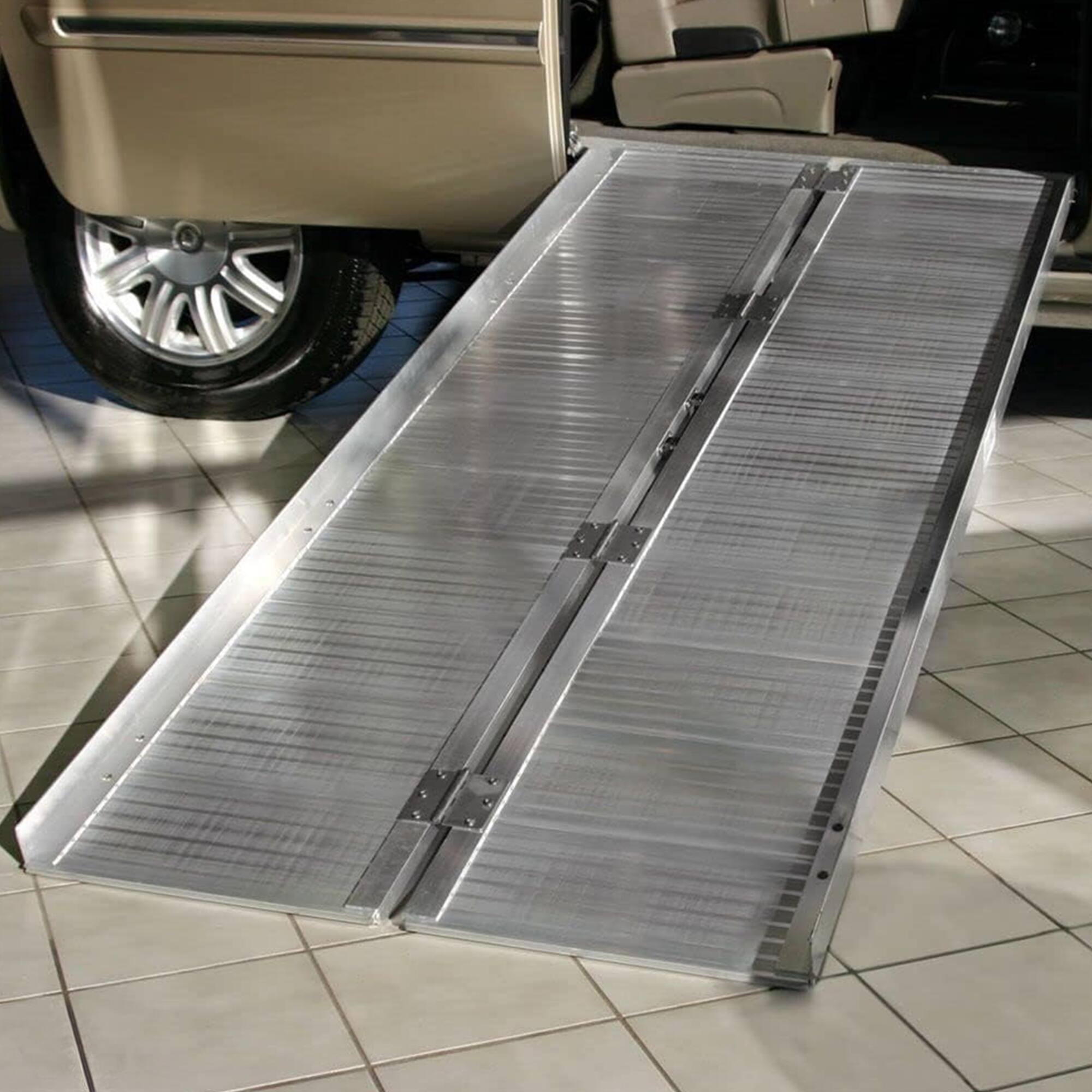Alt View 2. Silver Spring - Silver Spring Mobility and Utility Ramp, 6 Foot Single Fold with 600 lb Capacity - Silver.