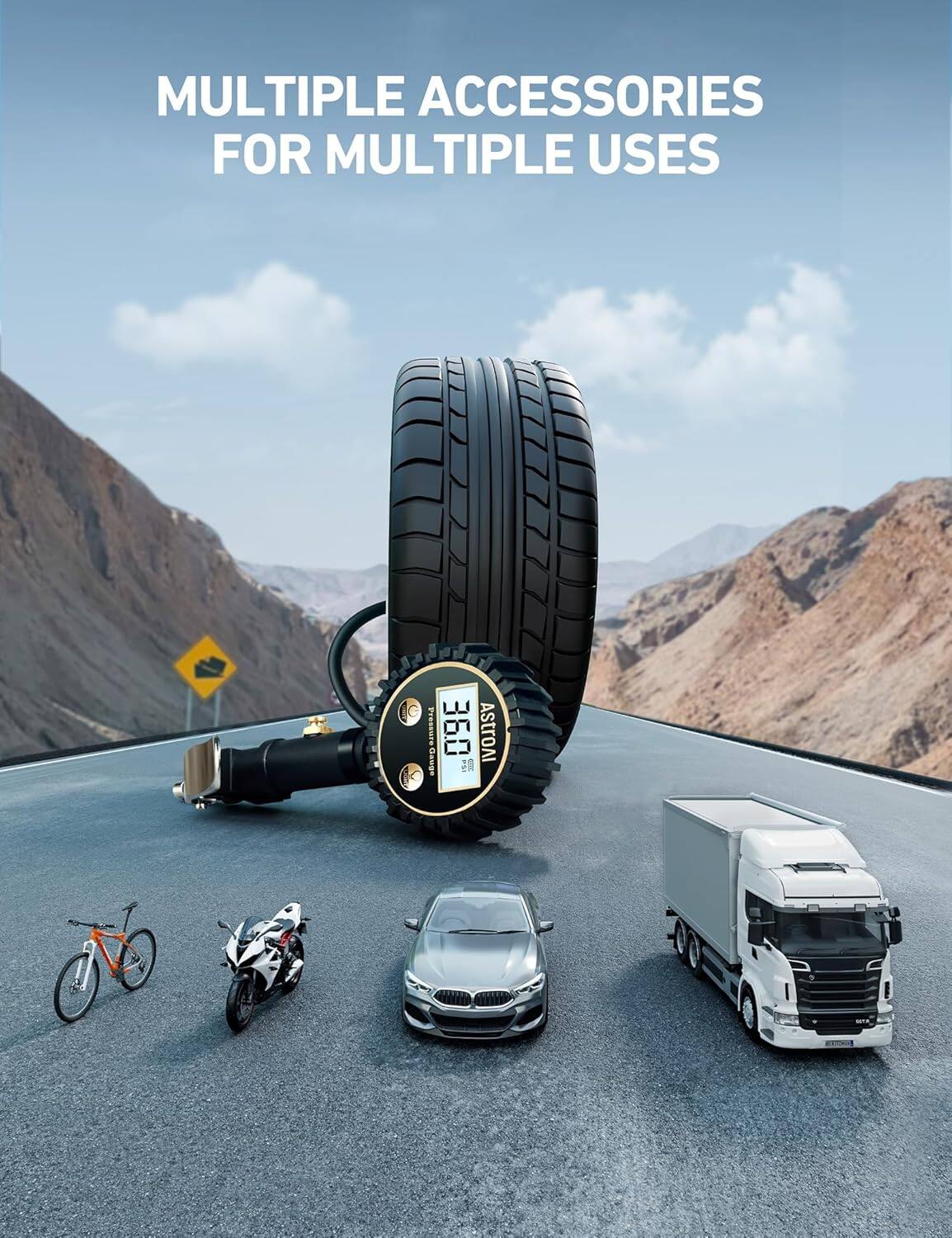 MULTIPLE ACCESSORIES FOR MULTIPLE USES

AstroAI Gauge

360