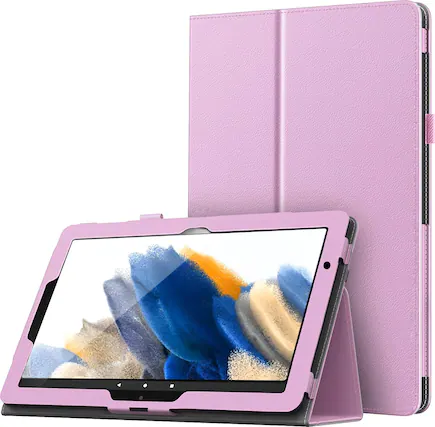 Front. SaharaCase - Samsung Galaxy Tab A11+ / Tab A9+ 11" Folio Case – Auto Sleep/Wake, Bi-Fold Stand, Hand Strap | Indy Series - Pastel Pink.