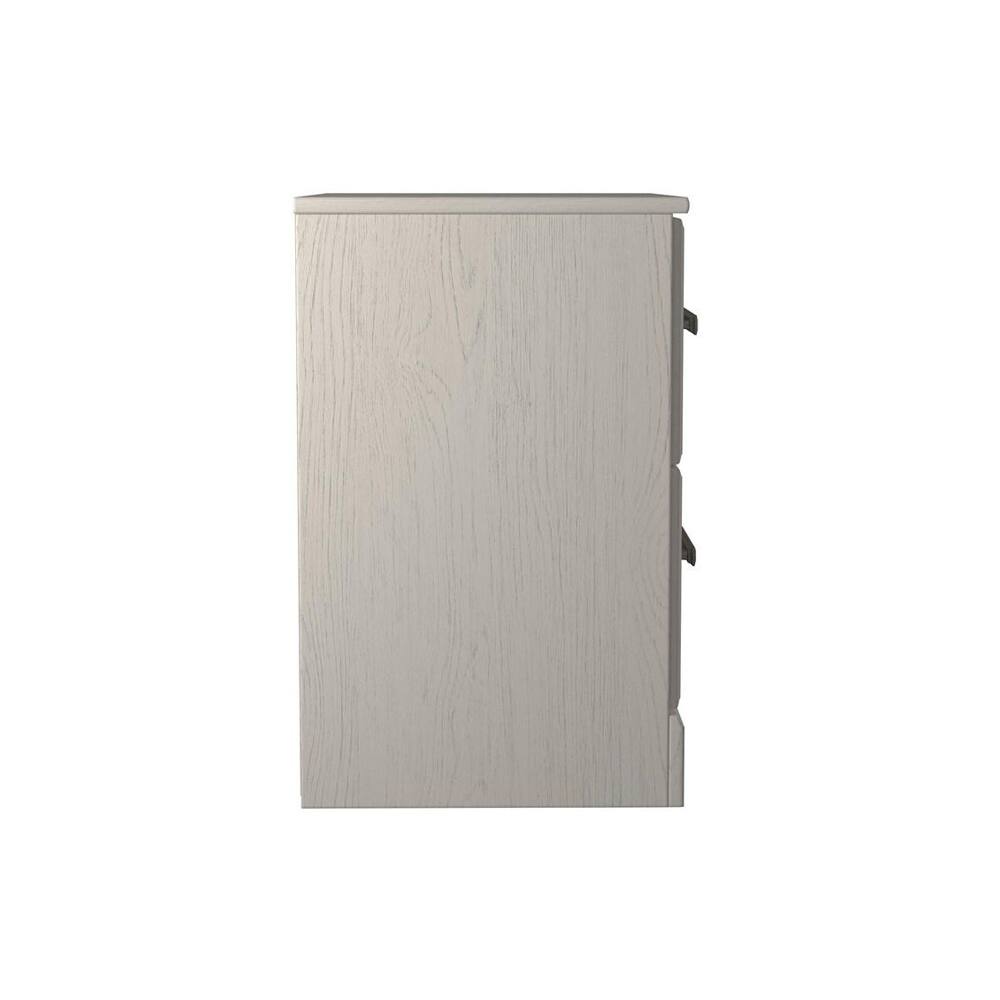 Left. Ashly - Stelsie 2-Drawer Night Stand - White - White.
