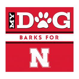 Imperial - Nebraska Huskers 10" x 10.5" My Dog Barks Wood Wall Art - Multicolor