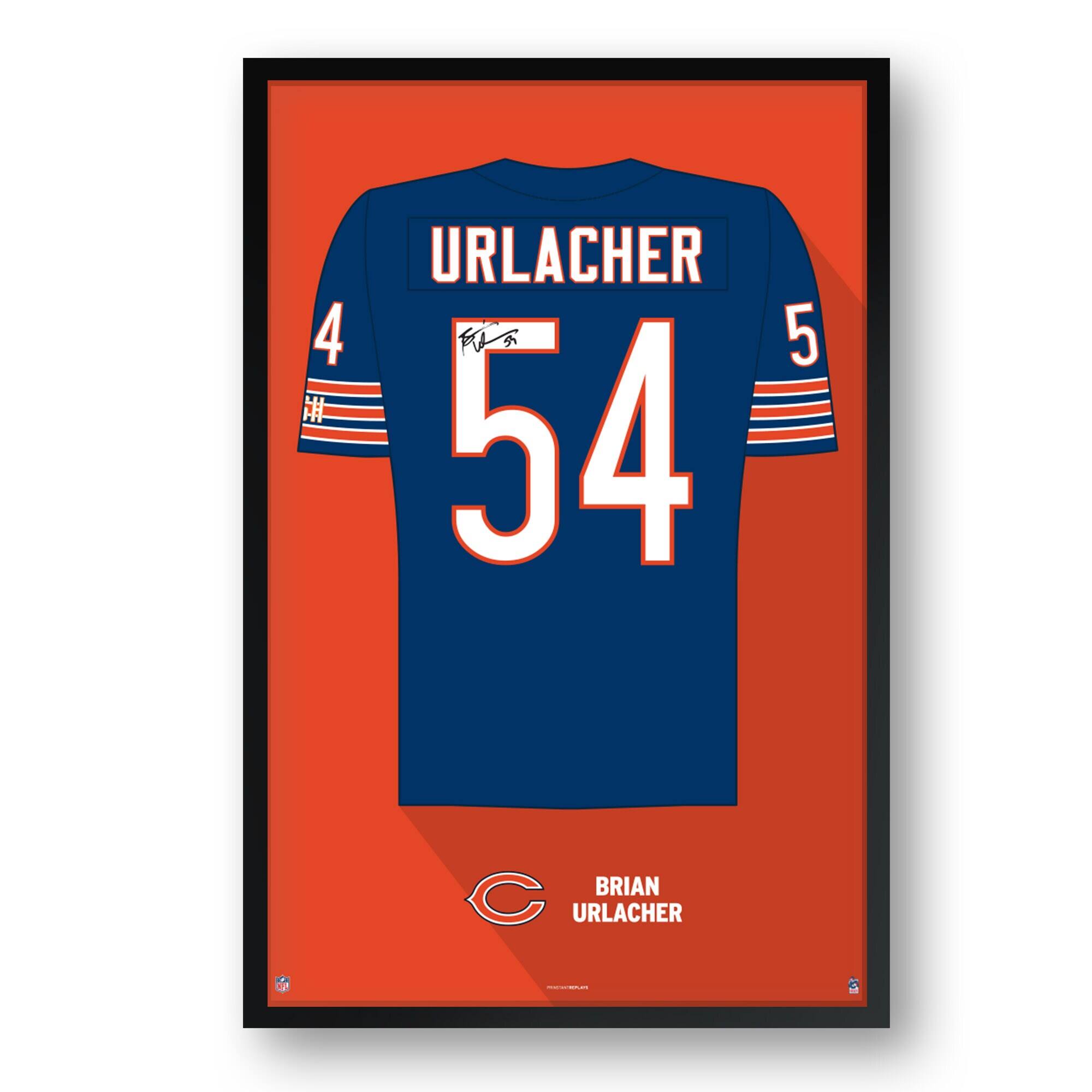 Brian Urlacher Chicago Bears Framed 14" x 20" Retired Jersey Art Print
