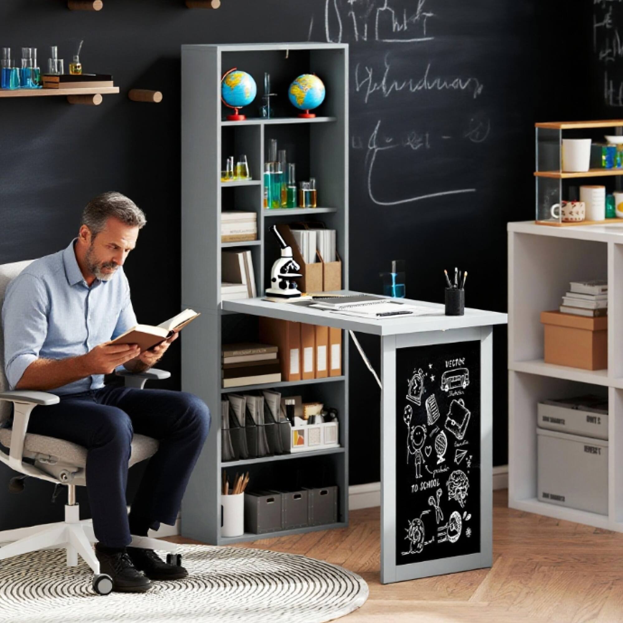 Sure, here is the corrected and grouped text from the image:

---

**On the desk:**
- VECTOR
- TO SCHOOL

**On the chalkboard:**
- (C) It VECTO SAS IM bnd T TO SCHOOL

**On the wall:**
- (C) It VECTO SAS IM bnd T TO SCHOOL

---

This text appears to be part of a design or branding element, possibly for a school or educational setting.