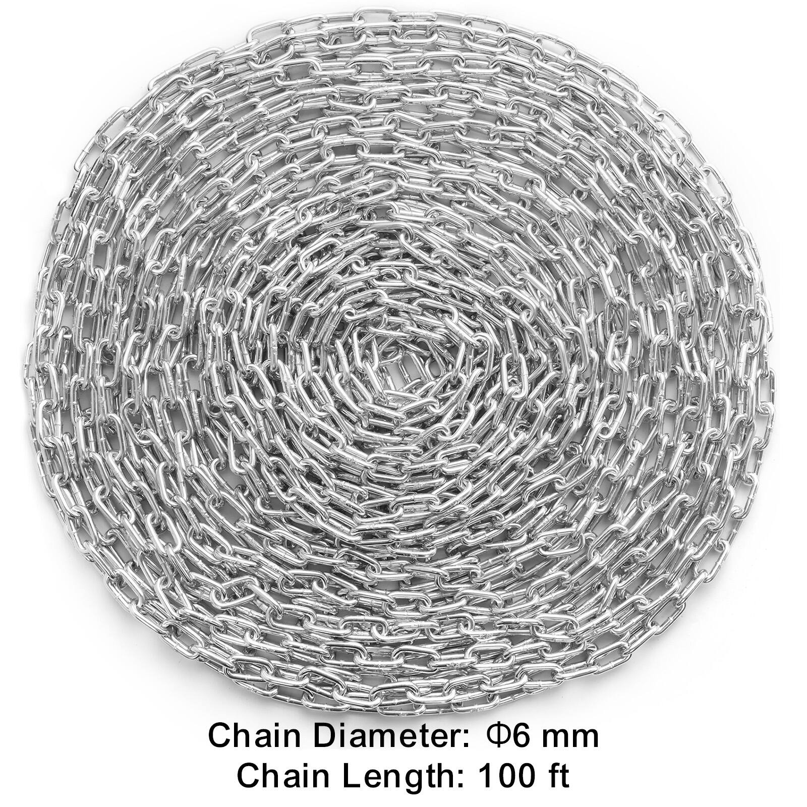 Chain Diameter: Φ6 mm  
Chain Length: 100 ft