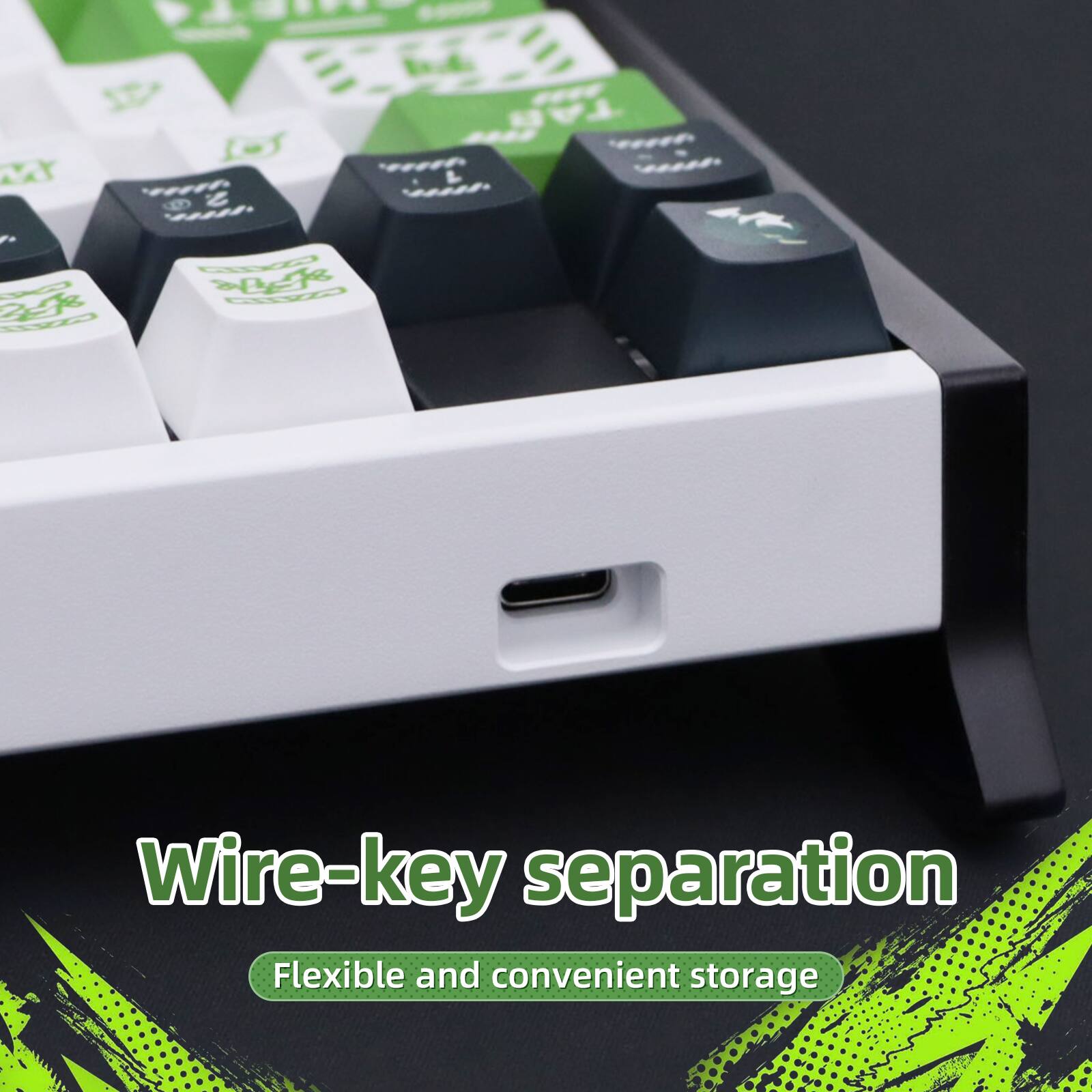Wire-key separation  
Flexible and convenient storage