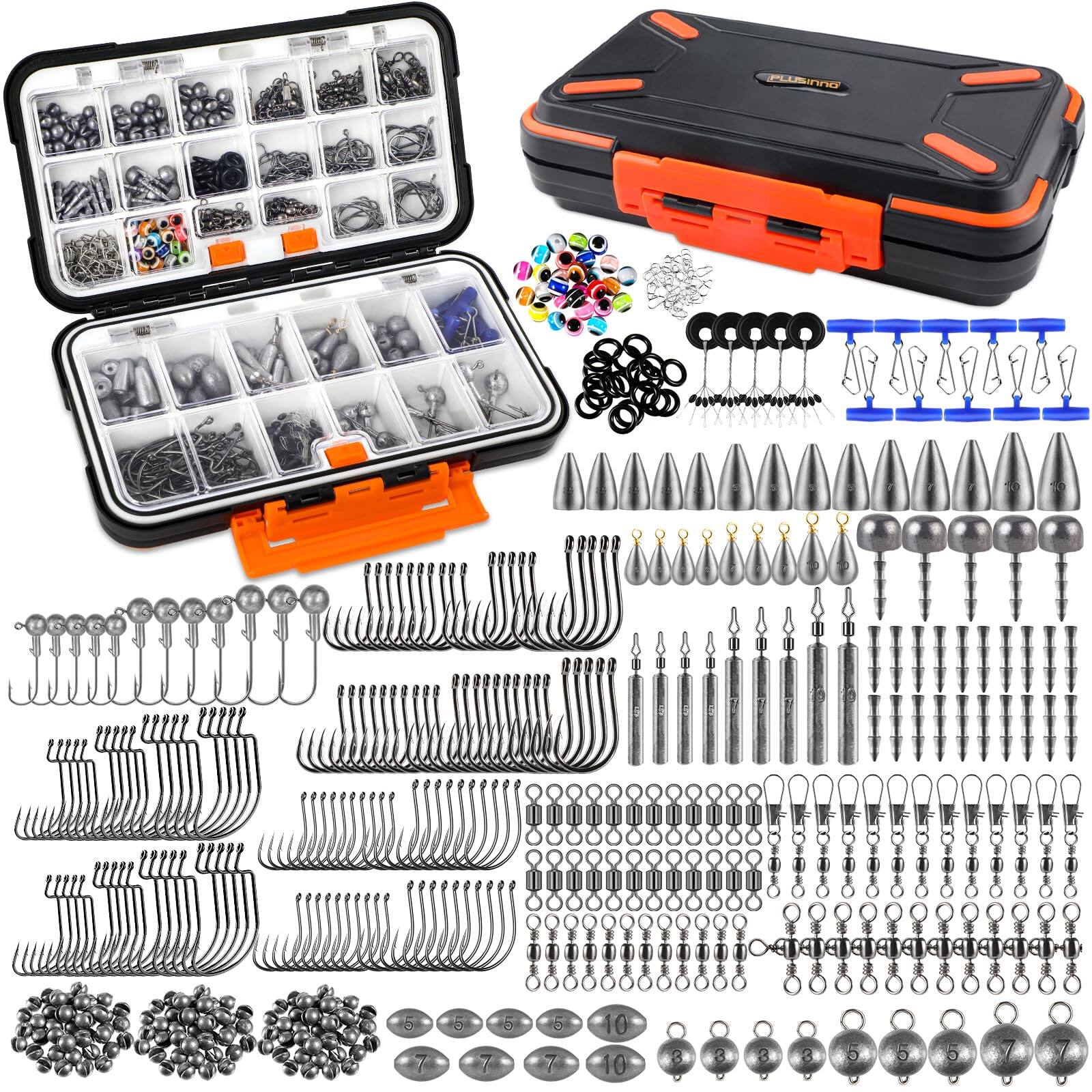Alt View 7. NICHOLAS KLEIN - 264/ Fishing Accessories Kit Organized Tackle Box With Included Hooks - 264pcs Fishing Accessories Kit.