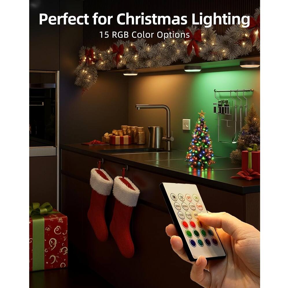 Perfect for Christmas Lighting  
15 RGB Color Options