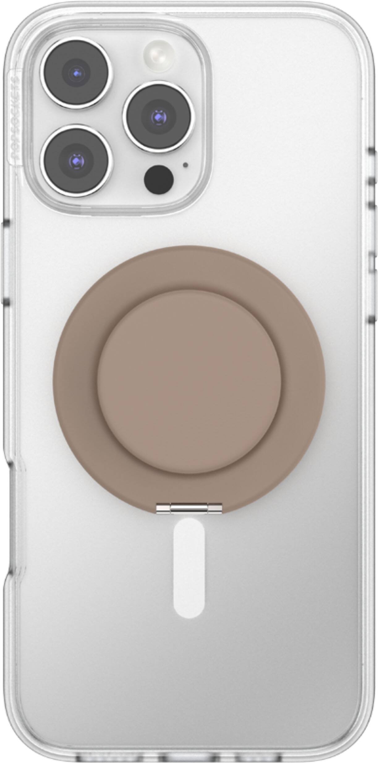 Alt View 5. PopSockets - MagSafe Kick-Out Universal Magnetic Grip & Stand with Adapter Ring for Cell Phones - Latte.