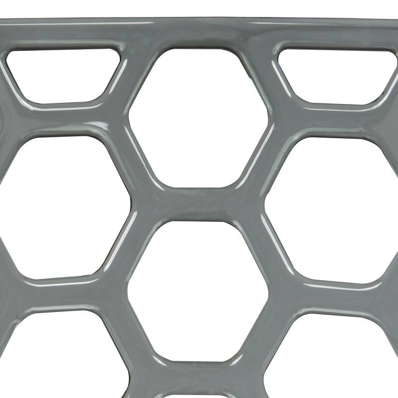 Alt View 2. LeisureMod - Dynamic 2-Pieces Transparent Lucite Dining Chair with Honeycomb Cutout, Lightweight & Fully Assembled - Transparent Black.