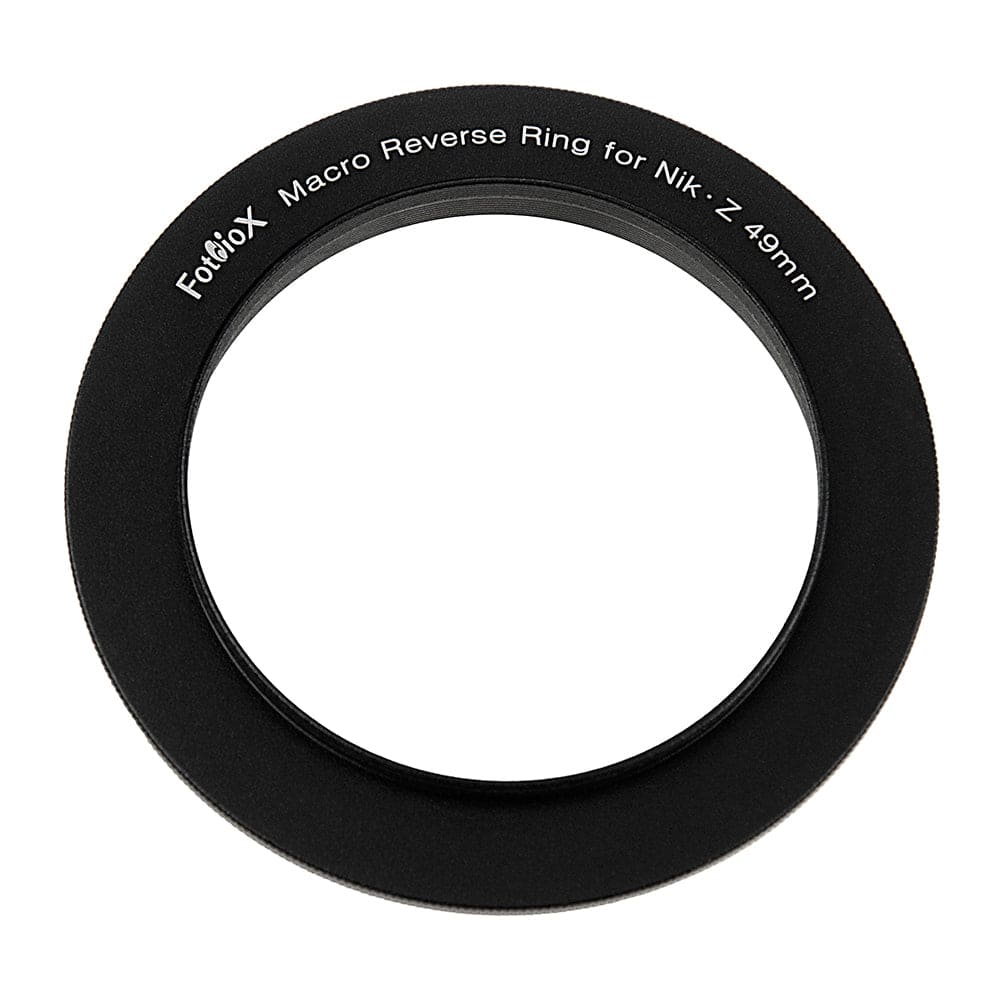 Fotodiox - 49mm Macro Reverse Ring for Nikon Z-Mount Cameras - Reverse Filter Thread to Camera Mount Adapter