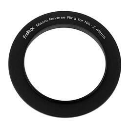 Fotodiox - 49mm Macro Reverse Ring for Nikon Z-Mount Cameras - Reverse Filter Thread to Camera Mount Adapter