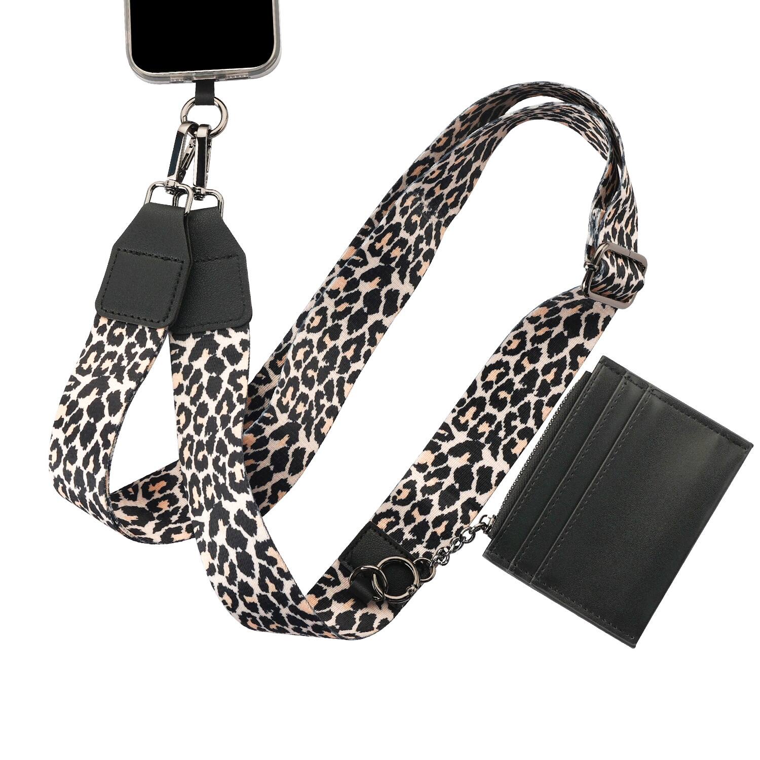 Alt View 1. Mybat - MyBat Wild Thing Adorn Series Crossbody Phone Strap + Wallet - Leopard Print - Leopard.