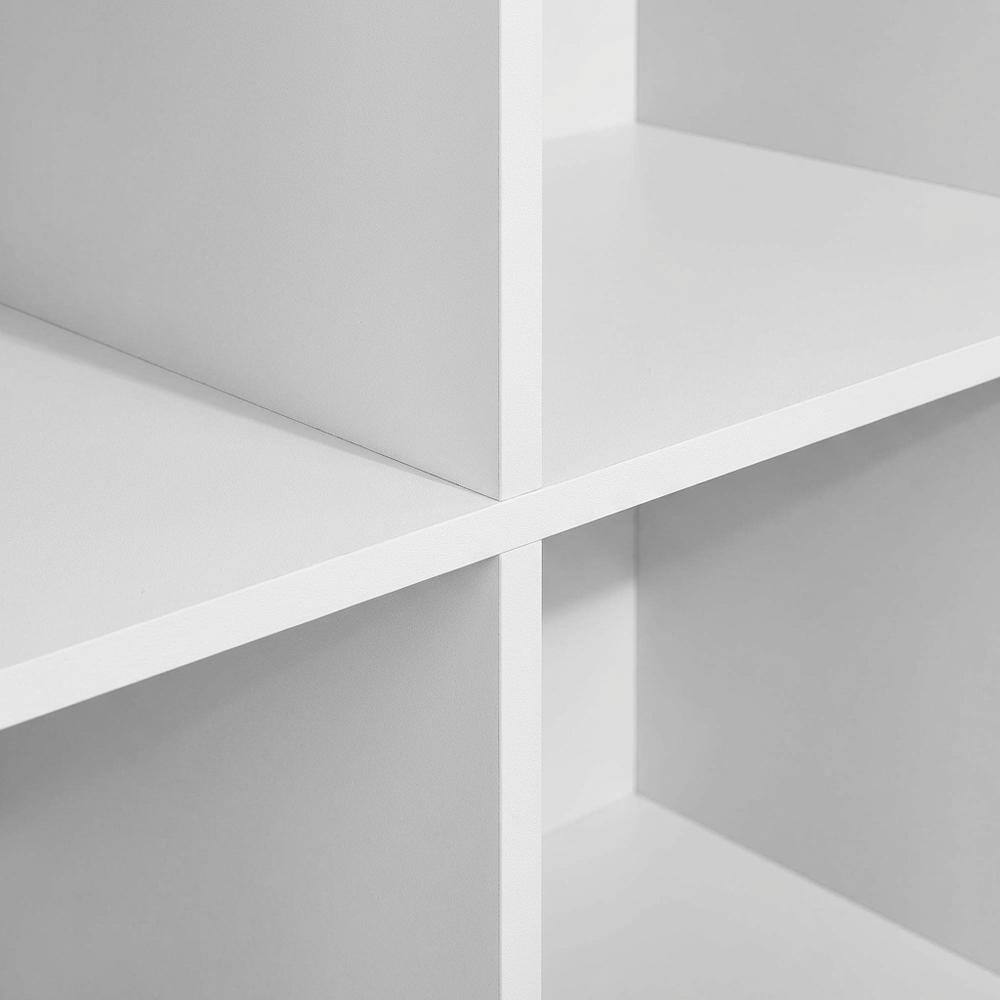 Alt View 1. FurniFact - Engineered Wood Bookcase with Engineered Wood Finish for Home and Office Use - Plain White.