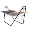 Front. Winado - 10 FT Hammock Set, Hammock with Stand, Rope Hammock, Pillow, Pad, Adjustable Steel Chains for Outdoor Garden Backyard - Black & Grey.