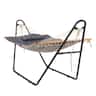 Winado - 10 FT Hammock Set, Hammock with Stand, Rope Hammock, Pillow, Pad, Adjustable Steel Chains for Outdoor Garden Backyard - Black & Grey