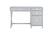 Angle. Linon Home Décor - Penrose Four-Drawer Side Storage Desk - Gray Paint / Silver Hardware.