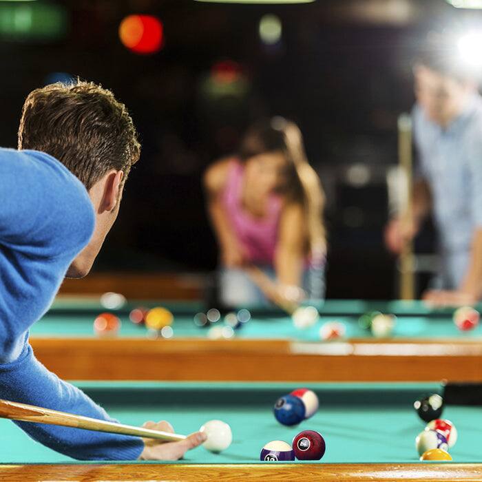 Alt View 3. GSE Games & Sports Expert - 2 1/4-Inch Dark Marble Swirl Professional Billiards Pool Balls Set with Oak Pool Ball Racks Set - Oak.