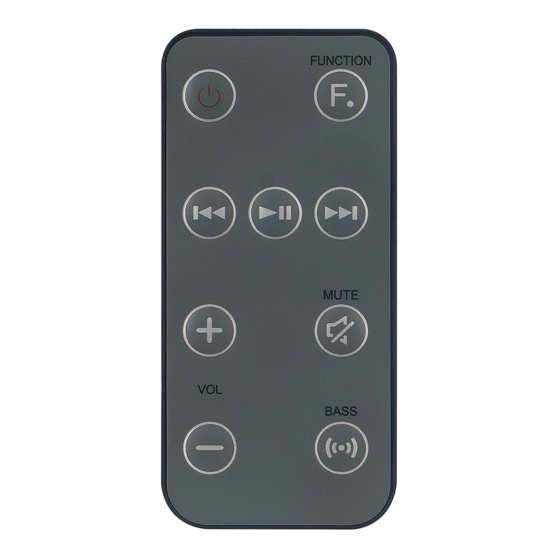 FUNCTION  
F.  

MUTE  

VOL  

BASS