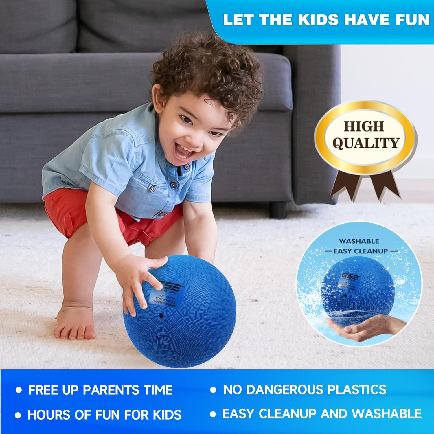 LET THE KIDS HAVE FUN, HIGH QUALITY, WASHABLE, EASY CLEANUP, FREE UP PARENTS TIME, NO DANGEROUS PLASTICS, HOURS OF FUN FOR KIDS, EASY CLEANUP AND WASHABLE