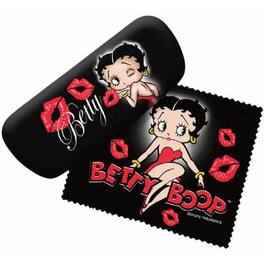 Spoontiques - Betty Boop Smooches Eyeglass Case with Lens Cloth - Black